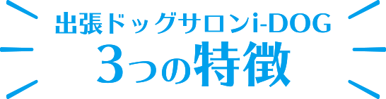 出張ドッグサロンi-DOG 3つの特徴