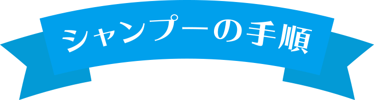 シャンプーの手順